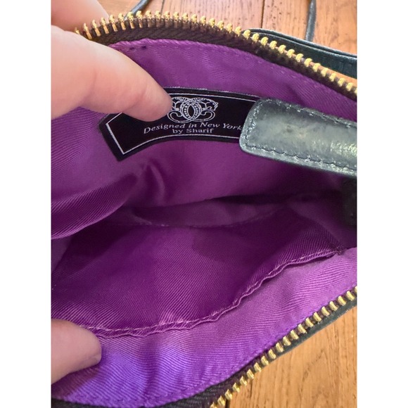 Vtg Sharif Leather Hand-Painted Blue Peacock B-0911 Purse. - Picture 5 of 7